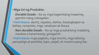 mga produkto halimbawa|PRODUKTO O SERBISYO.pptx .